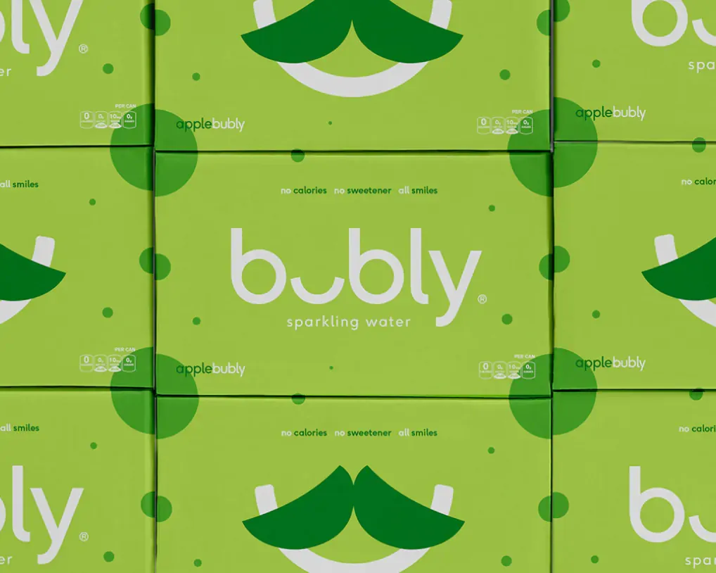 Lime Bubly box stack