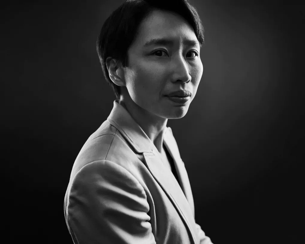 Portrait of Yvonne Chen, PhD on black background