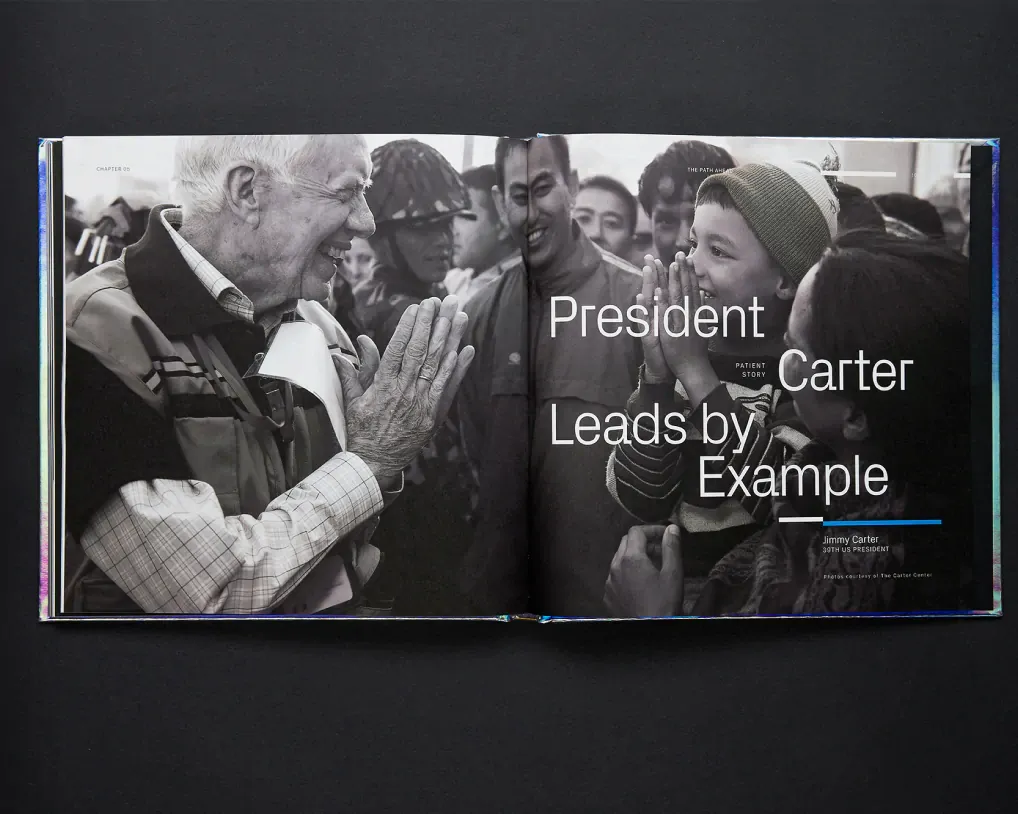 President Carter story spread within the donor book