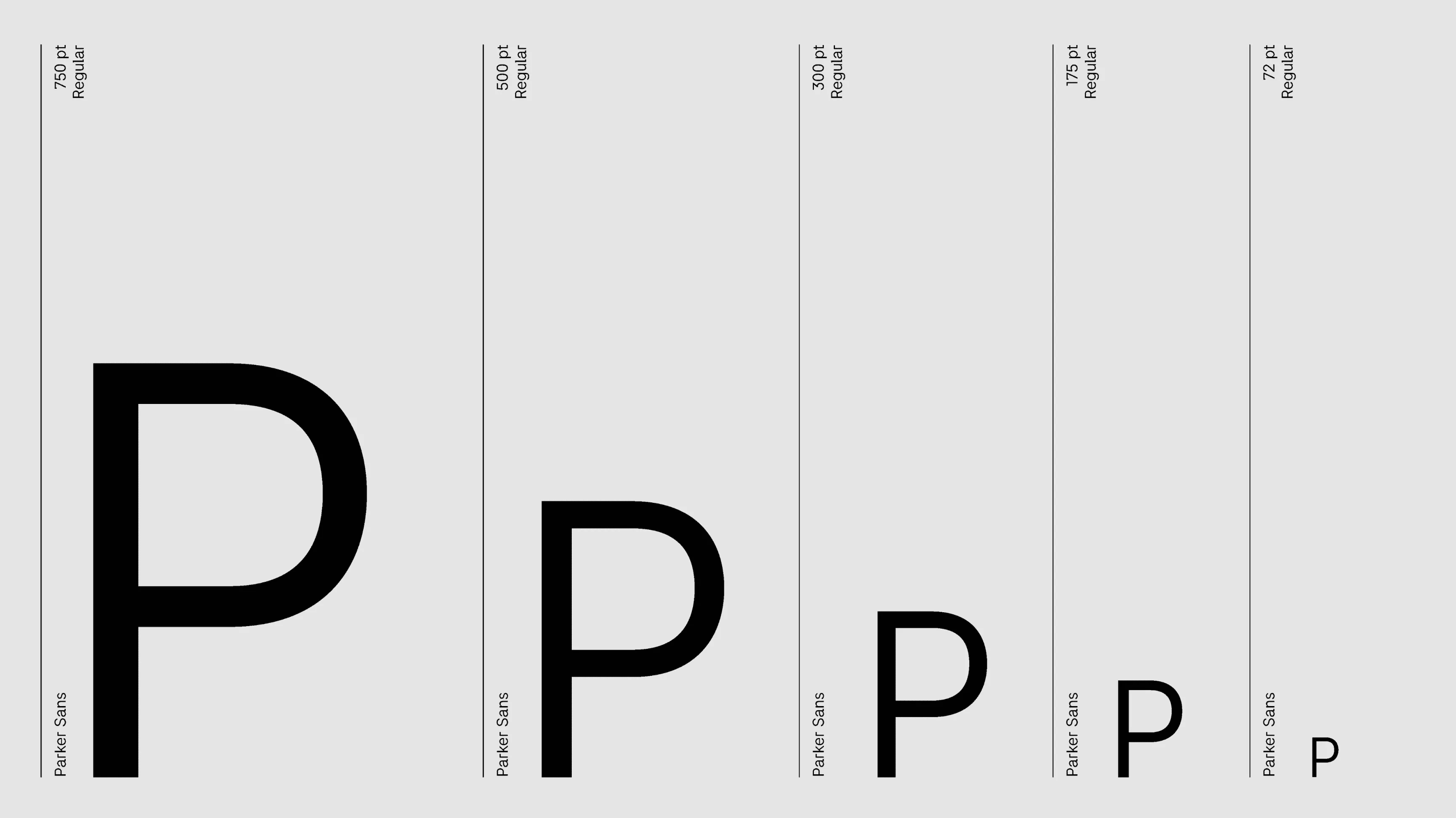 Parker Sans custom typeface concept