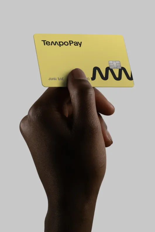 Man holding the the TempoPay Card