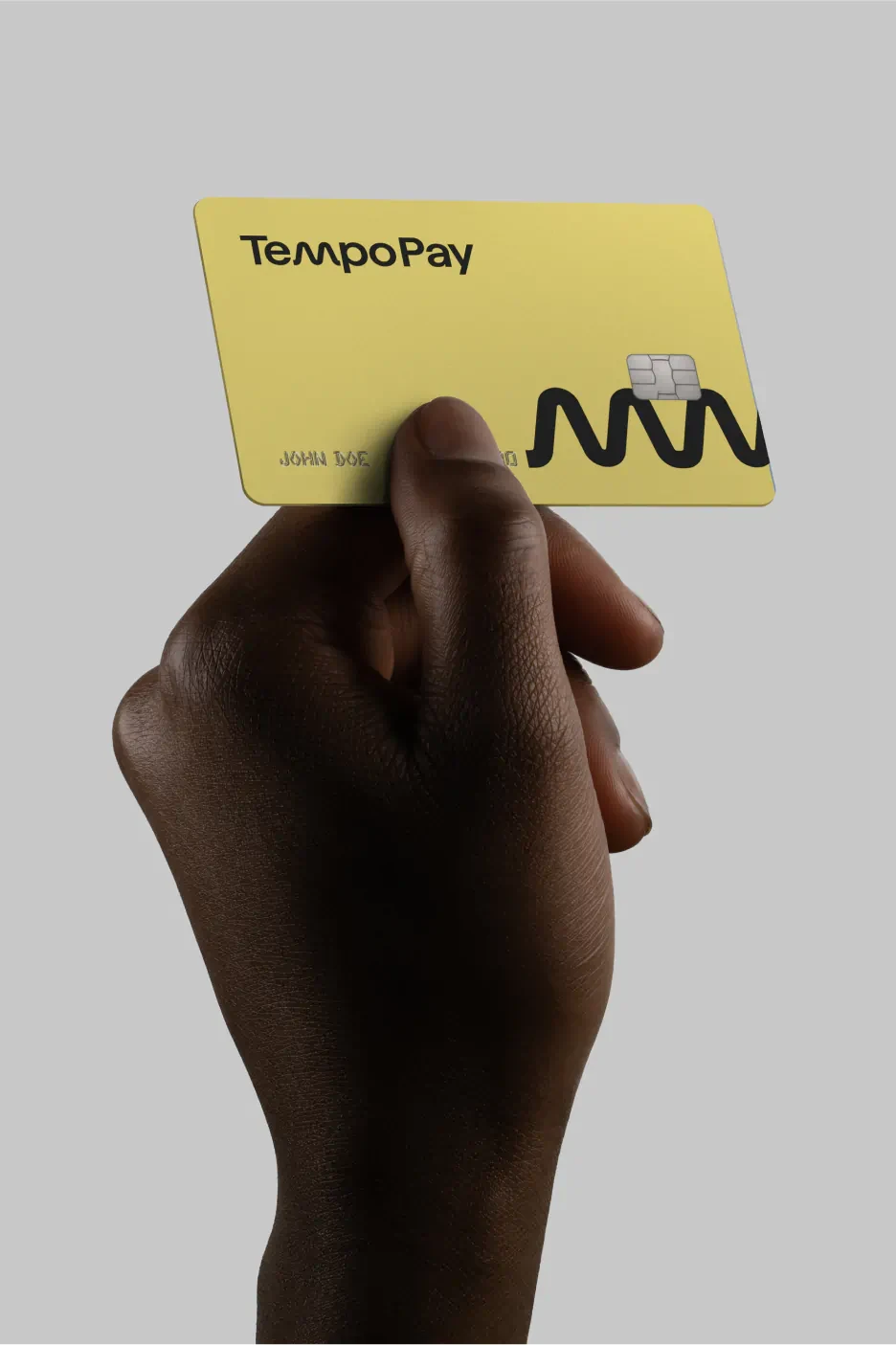 Man holding the the TempoPay Card