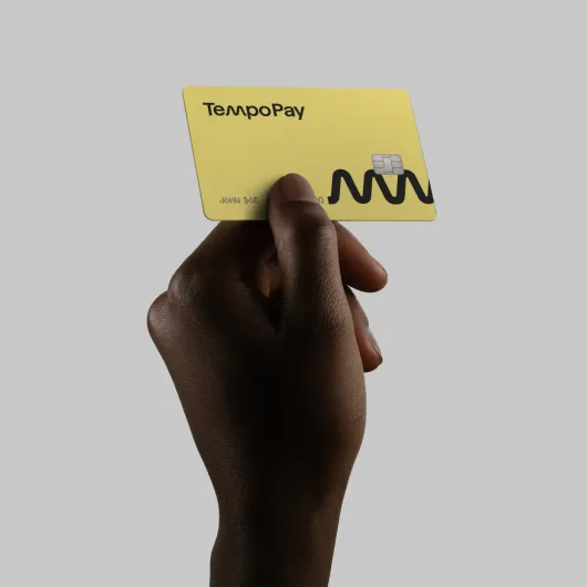 Man holding the the TempoPay Card